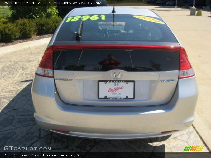 Alabaster Silver Metallic / Gray 2010 Honda Insight Hybrid EX