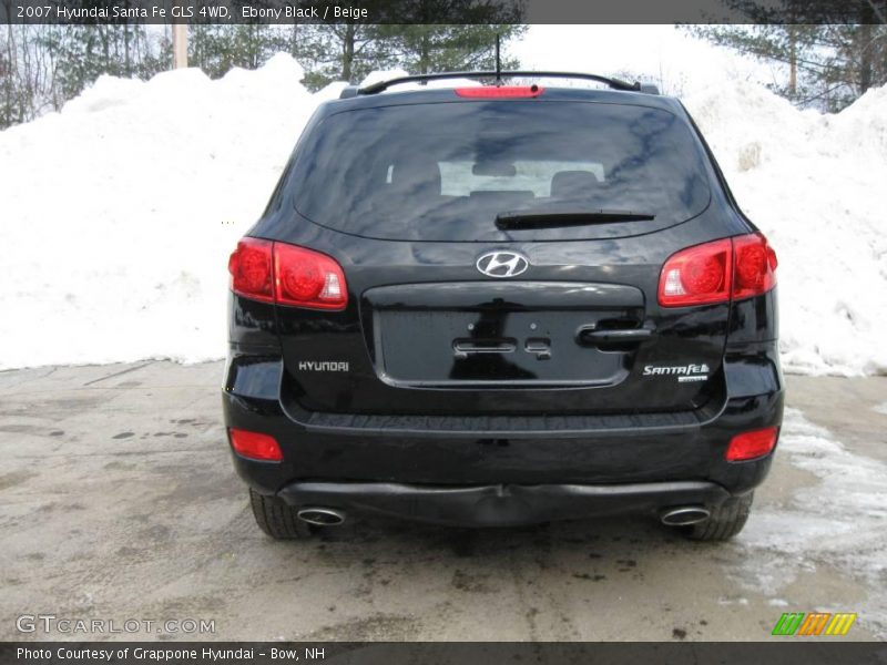 Ebony Black / Beige 2007 Hyundai Santa Fe GLS 4WD