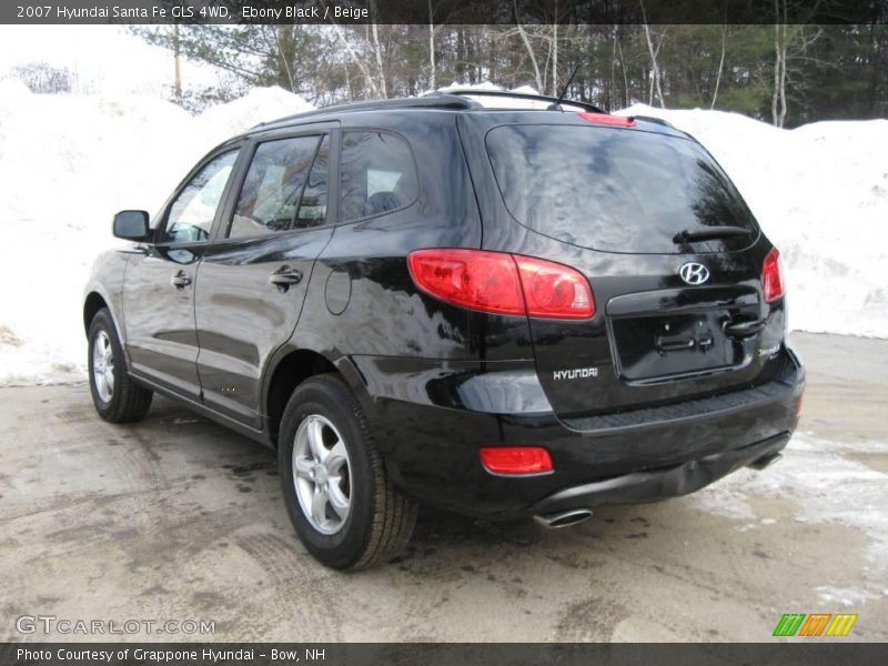 Ebony Black / Beige 2007 Hyundai Santa Fe GLS 4WD