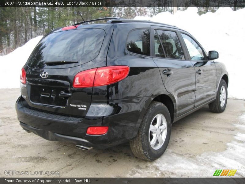 Ebony Black / Beige 2007 Hyundai Santa Fe GLS 4WD
