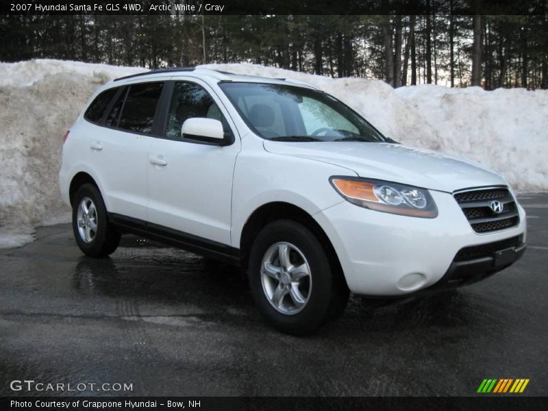 Arctic White / Gray 2007 Hyundai Santa Fe GLS 4WD