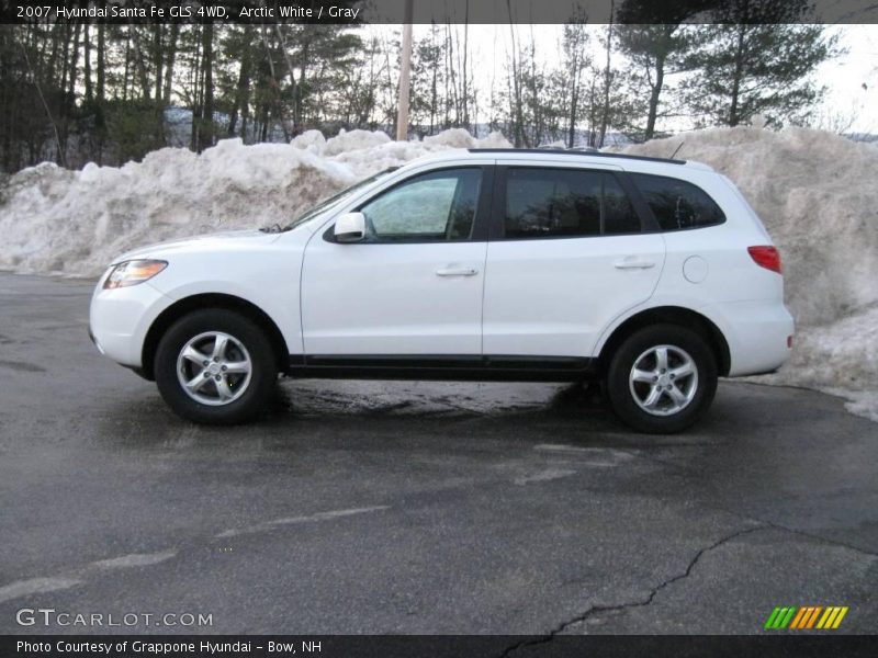 Arctic White / Gray 2007 Hyundai Santa Fe GLS 4WD