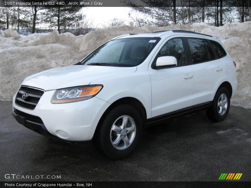 Arctic White / Gray 2007 Hyundai Santa Fe GLS 4WD