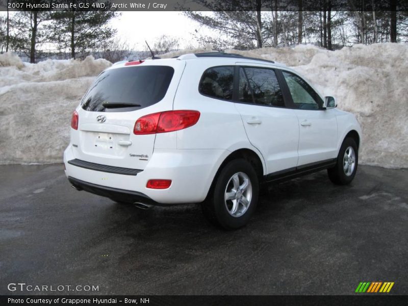Arctic White / Gray 2007 Hyundai Santa Fe GLS 4WD