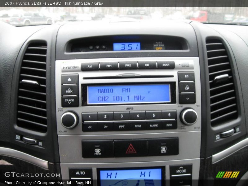 Platinum Sage / Gray 2007 Hyundai Santa Fe SE 4WD