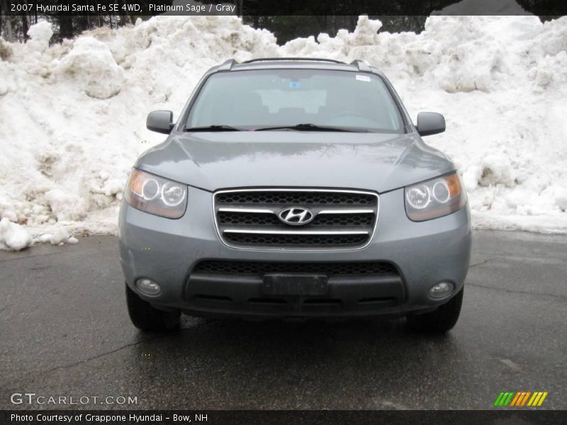 Platinum Sage / Gray 2007 Hyundai Santa Fe SE 4WD