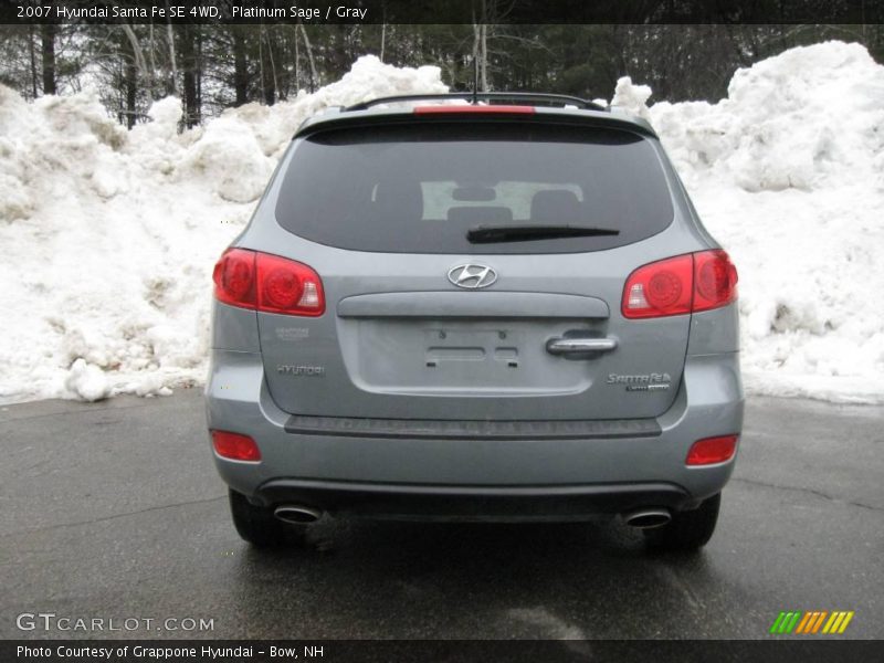 Platinum Sage / Gray 2007 Hyundai Santa Fe SE 4WD