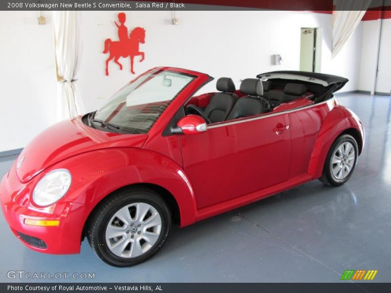 Salsa Red / Black 2008 Volkswagen New Beetle S Convertible