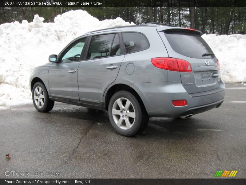 Platinum Sage / Gray 2007 Hyundai Santa Fe SE 4WD
