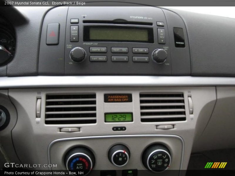 Ebony Black / Beige 2007 Hyundai Sonata GLS