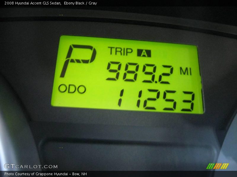 Ebony Black / Gray 2008 Hyundai Accent GLS Sedan