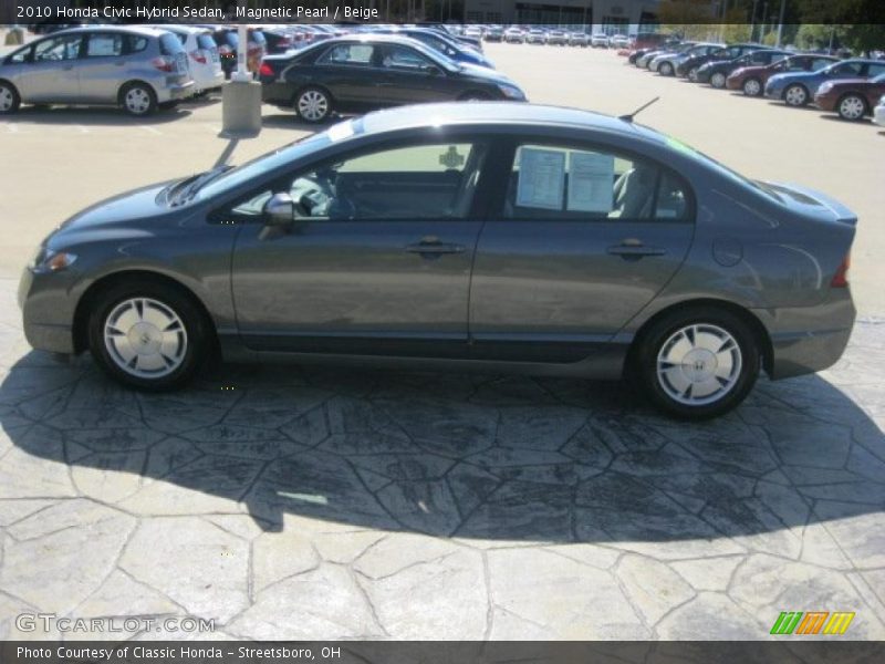 Magnetic Pearl / Beige 2010 Honda Civic Hybrid Sedan