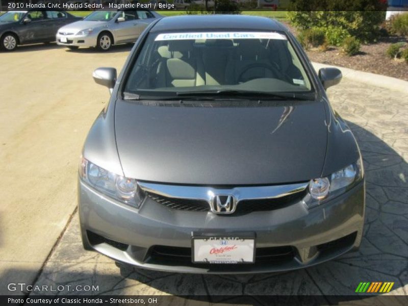 Magnetic Pearl / Beige 2010 Honda Civic Hybrid Sedan