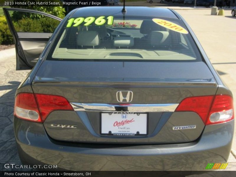 Magnetic Pearl / Beige 2010 Honda Civic Hybrid Sedan