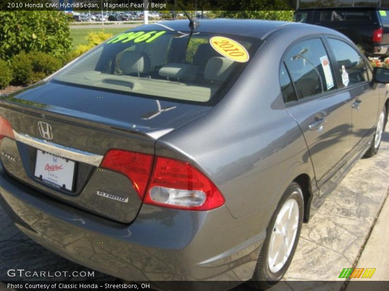 Magnetic Pearl / Beige 2010 Honda Civic Hybrid Sedan