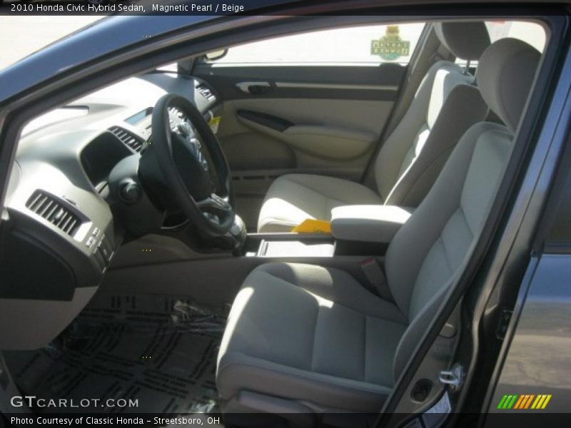 Magnetic Pearl / Beige 2010 Honda Civic Hybrid Sedan