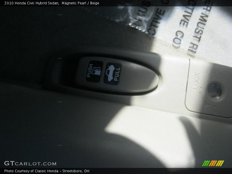 Magnetic Pearl / Beige 2010 Honda Civic Hybrid Sedan