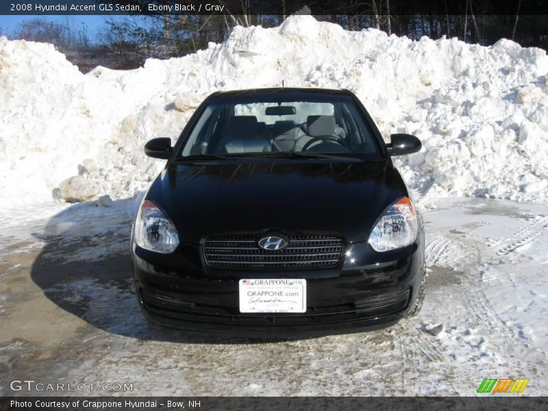 Ebony Black / Gray 2008 Hyundai Accent GLS Sedan