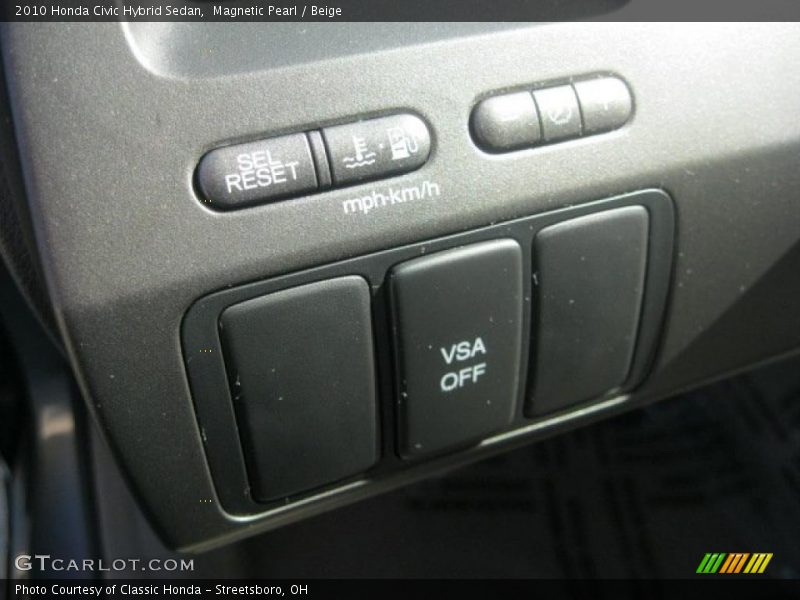 Magnetic Pearl / Beige 2010 Honda Civic Hybrid Sedan