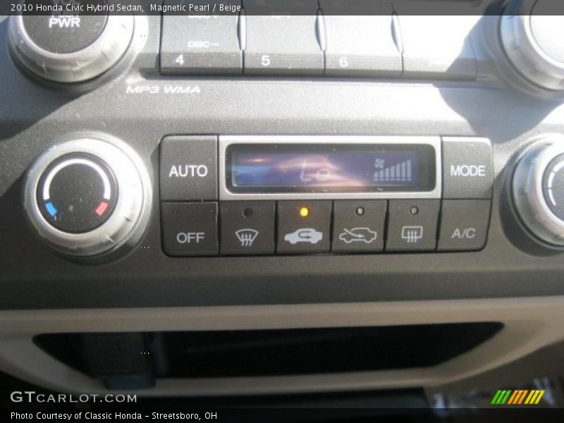 Magnetic Pearl / Beige 2010 Honda Civic Hybrid Sedan