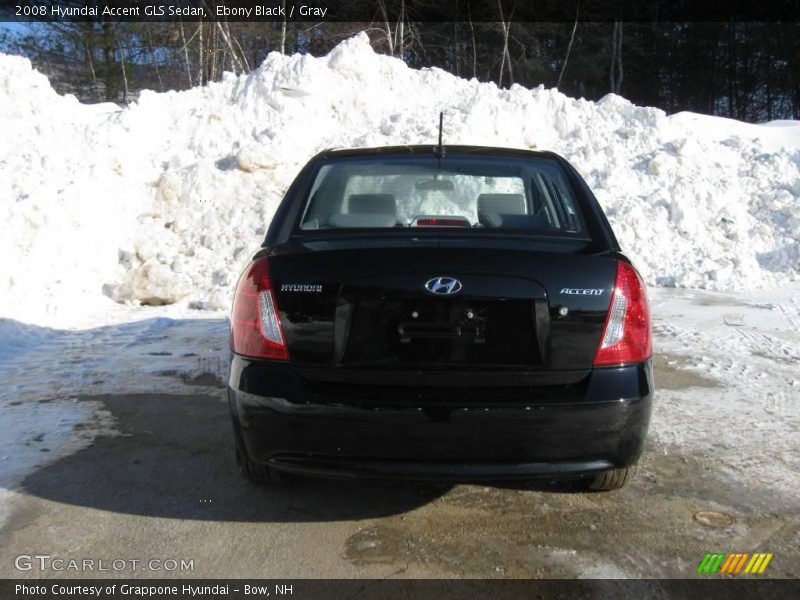 Ebony Black / Gray 2008 Hyundai Accent GLS Sedan