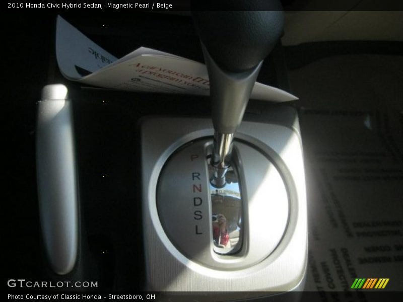 Magnetic Pearl / Beige 2010 Honda Civic Hybrid Sedan