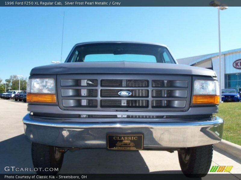 Silver Frost Pearl Metallic / Grey 1996 Ford F250 XL Regular Cab