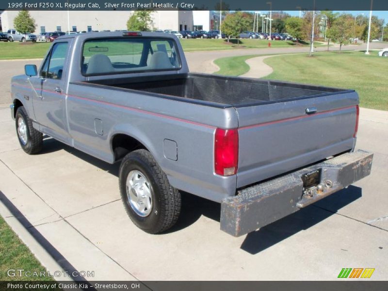 Silver Frost Pearl Metallic / Grey 1996 Ford F250 XL Regular Cab
