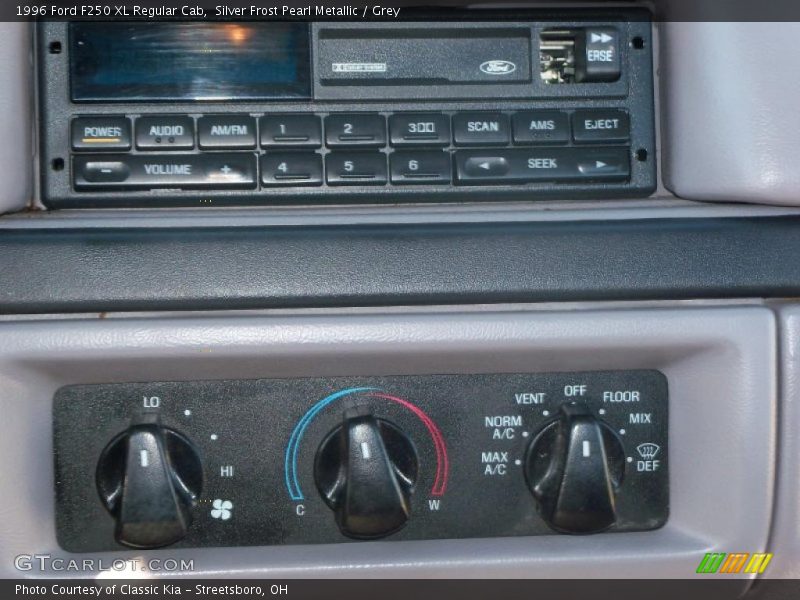 Silver Frost Pearl Metallic / Grey 1996 Ford F250 XL Regular Cab