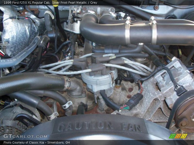 Silver Frost Pearl Metallic / Grey 1996 Ford F250 XL Regular Cab