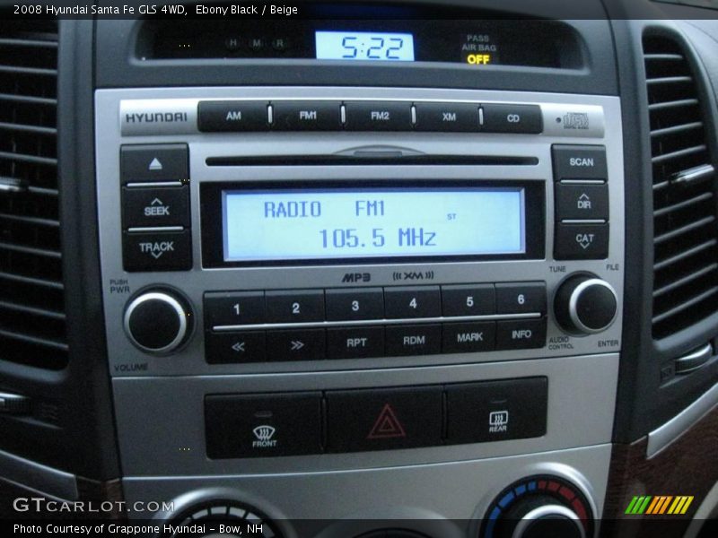 Ebony Black / Beige 2008 Hyundai Santa Fe GLS 4WD