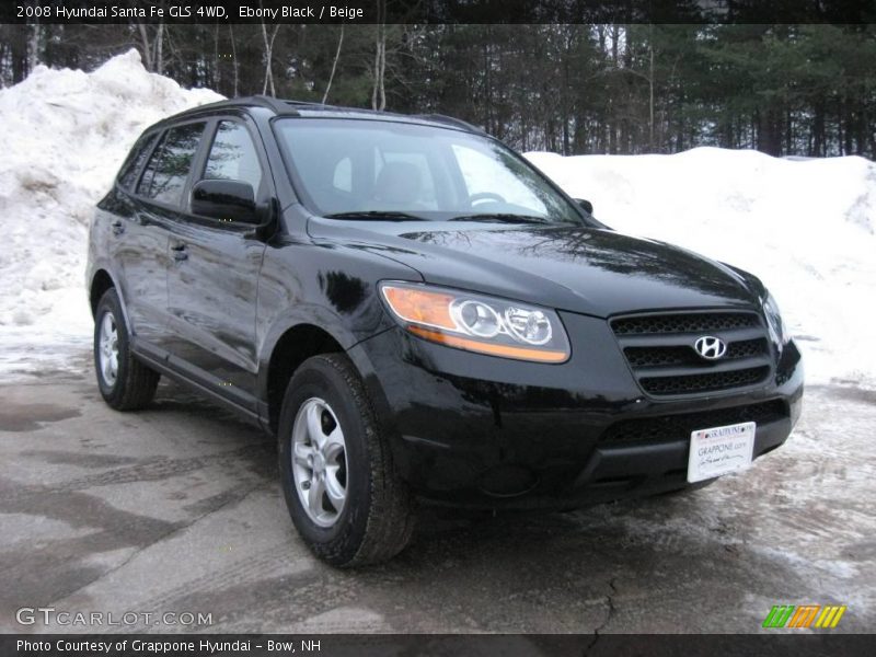 Ebony Black / Beige 2008 Hyundai Santa Fe GLS 4WD