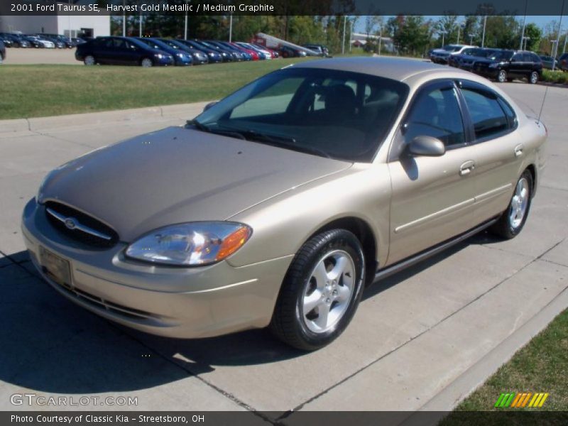 Harvest Gold Metallic / Medium Graphite 2001 Ford Taurus SE