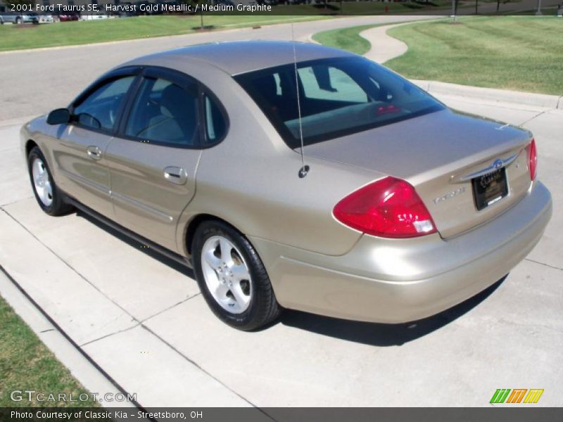 Harvest Gold Metallic / Medium Graphite 2001 Ford Taurus SE
