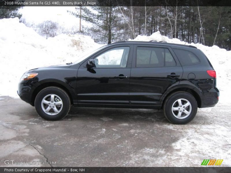 Ebony Black / Beige 2008 Hyundai Santa Fe GLS 4WD