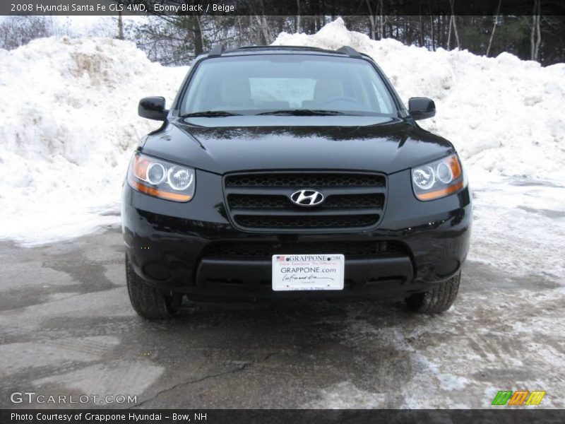 Ebony Black / Beige 2008 Hyundai Santa Fe GLS 4WD