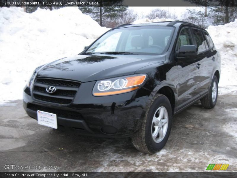 Ebony Black / Beige 2008 Hyundai Santa Fe GLS 4WD