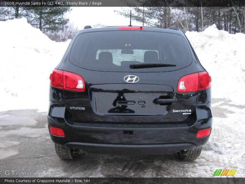 Ebony Black / Beige 2008 Hyundai Santa Fe GLS 4WD