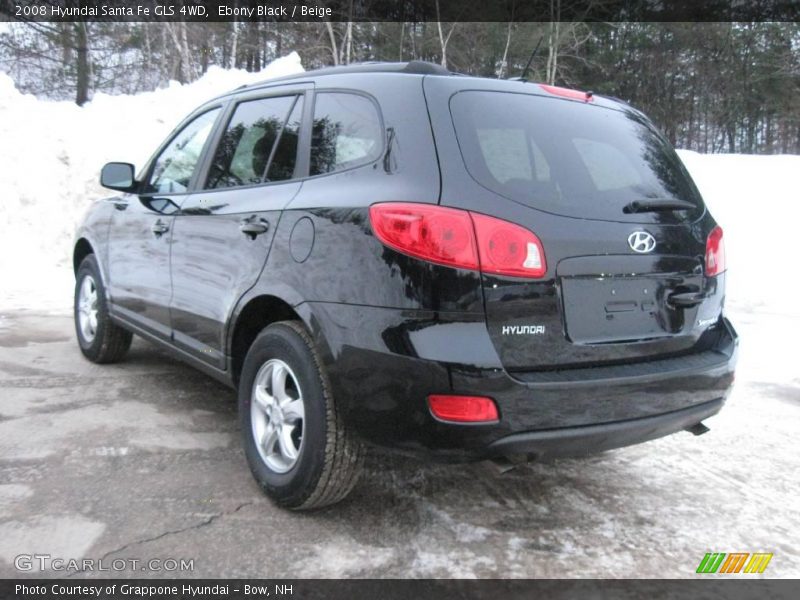 Ebony Black / Beige 2008 Hyundai Santa Fe GLS 4WD