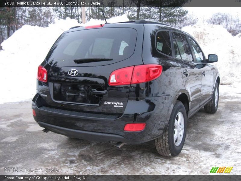 Ebony Black / Beige 2008 Hyundai Santa Fe GLS 4WD