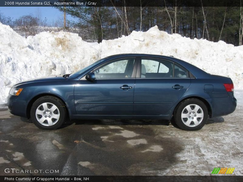 Aquamarine Blue / Gray 2008 Hyundai Sonata GLS