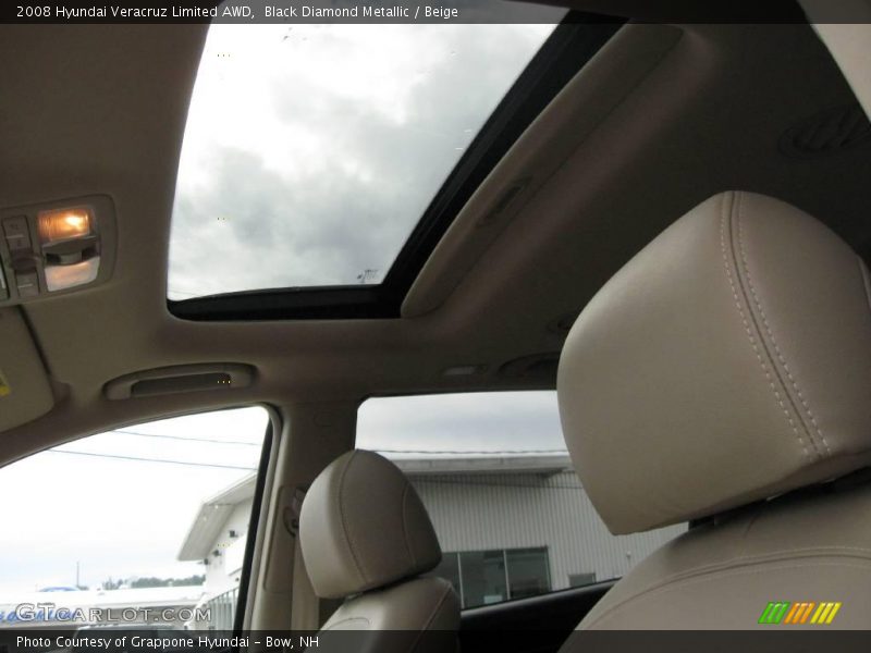 Black Diamond Metallic / Beige 2008 Hyundai Veracruz Limited AWD