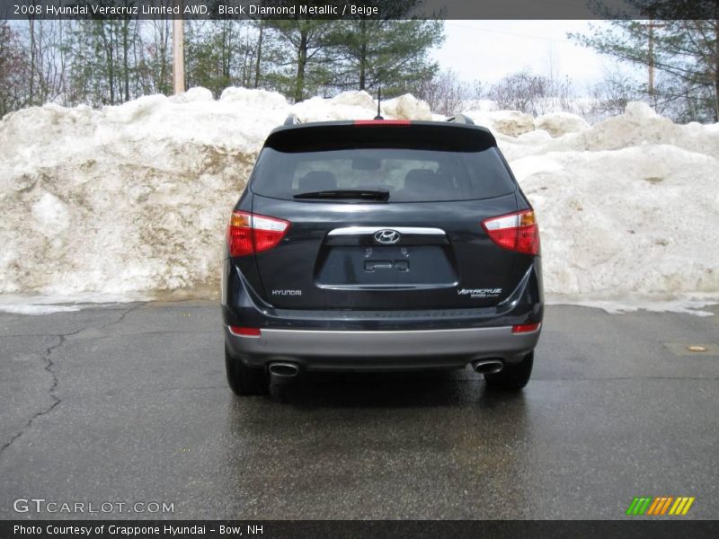 Black Diamond Metallic / Beige 2008 Hyundai Veracruz Limited AWD