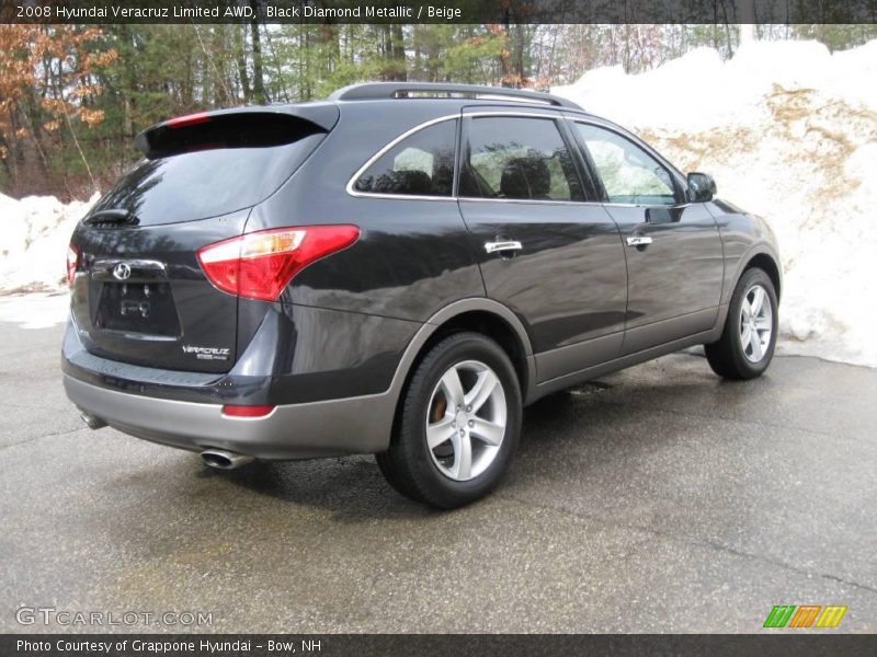 Black Diamond Metallic / Beige 2008 Hyundai Veracruz Limited AWD