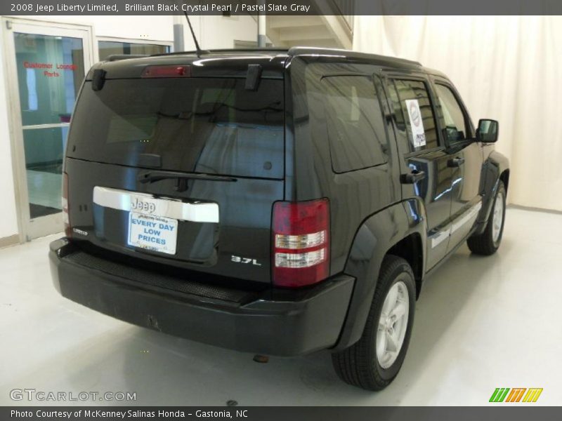 Brilliant Black Crystal Pearl / Pastel Slate Gray 2008 Jeep Liberty Limited