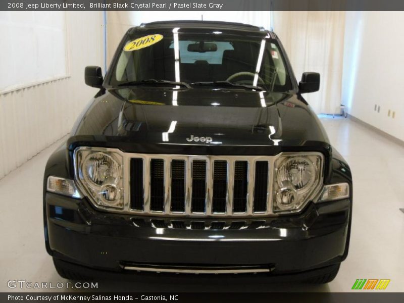 Brilliant Black Crystal Pearl / Pastel Slate Gray 2008 Jeep Liberty Limited