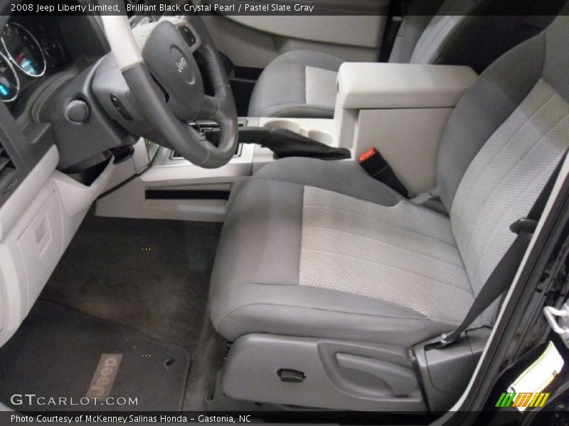 Brilliant Black Crystal Pearl / Pastel Slate Gray 2008 Jeep Liberty Limited