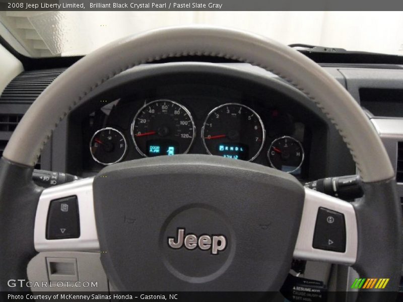 Brilliant Black Crystal Pearl / Pastel Slate Gray 2008 Jeep Liberty Limited