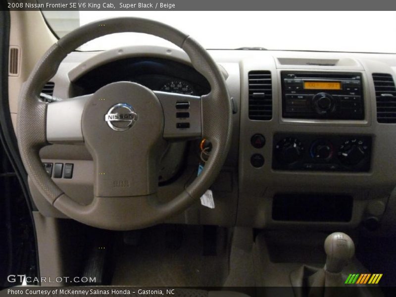 Super Black / Beige 2008 Nissan Frontier SE V6 King Cab