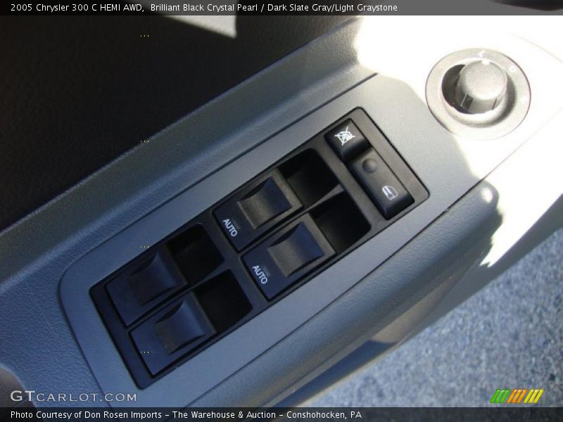Brilliant Black Crystal Pearl / Dark Slate Gray/Light Graystone 2005 Chrysler 300 C HEMI AWD